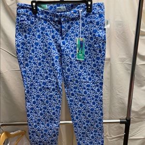 NWT Old Navy pixie pants size 14 blue/white